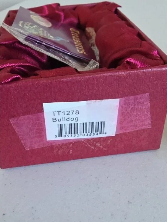 NIB TREASURES | Decorative Trinket Box French Bulldog Enamel Crystals - Picture 7 of 7